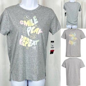 Adidas NWT Sz XL Med. Heather Grey Girls' Short Sleeve Vent T-Shirt